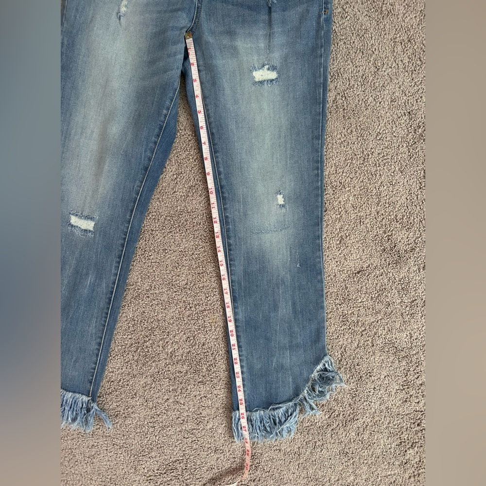 iNC  DENIM INTERNATIONAL CONCEPTS FASHION BASICS STRAIGHT MID RISE - CROP - Picture 5 of 11